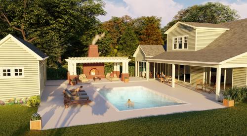 Outdoor living spaces at the Litchfield by GMD Design Group 