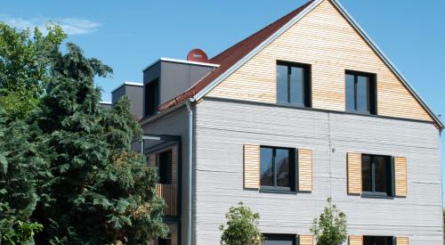 Europe’s first 3D printed three-story residential building, printed using COBOD’s 3D-construction printer BOD2
