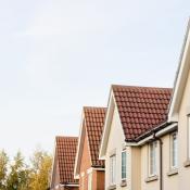 Row of modern homes 