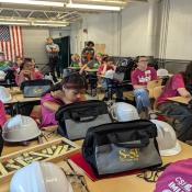 Camp attendees learn about careers in the construction industry