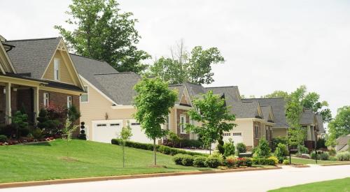 Row of single-family homes