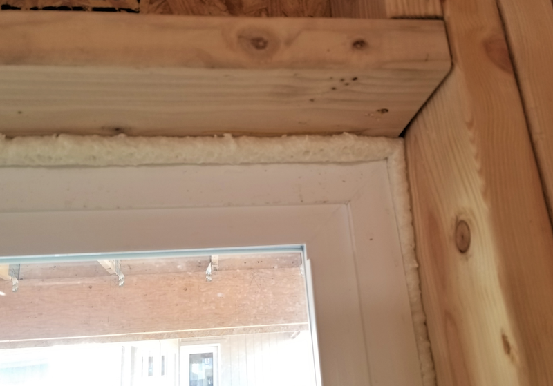 foam around windows and doors to air seal