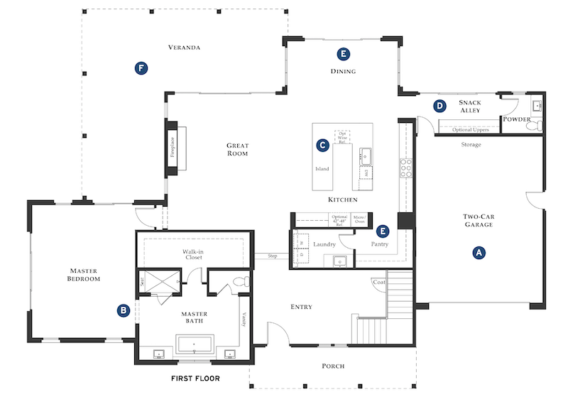 floor plan of The Davidson Collection by Robert Hidey