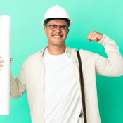 High school student wearing white hard hat explores career in the skilled trades